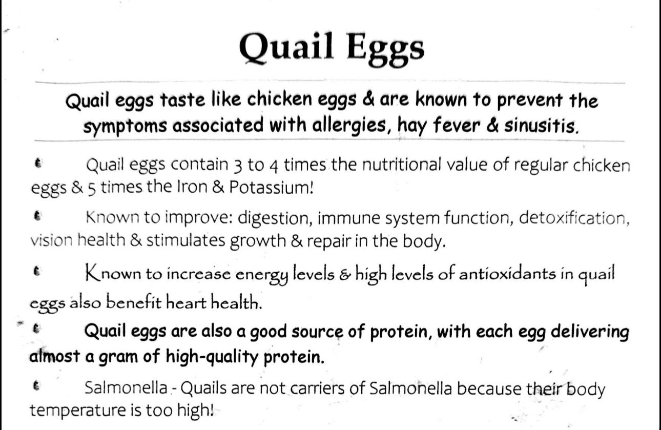 Quail eggs one dozen