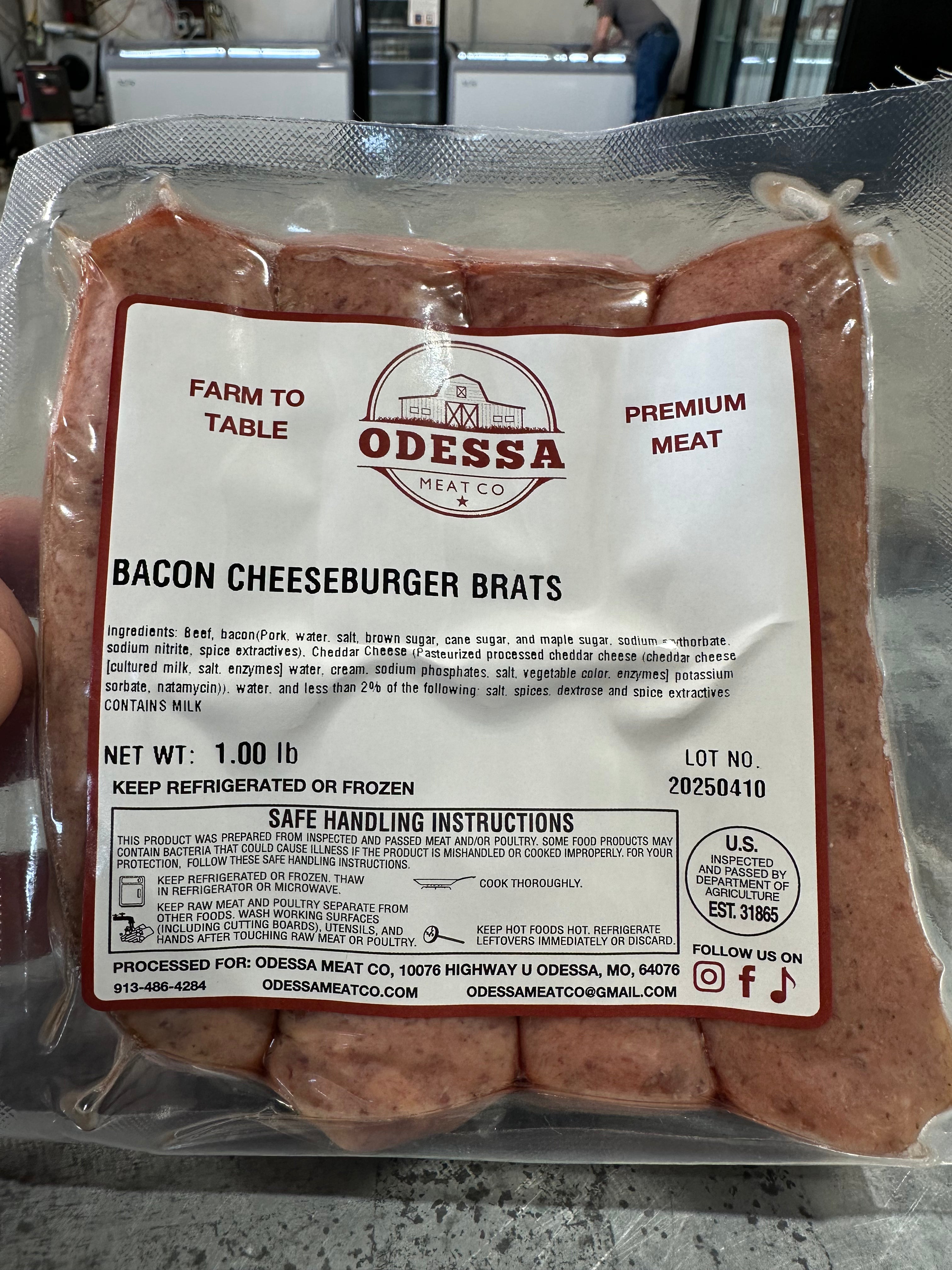 Bacon Cheeseburger Brats